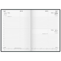 Buchkalender Mod. 795 62 2026 | A5, Kunststoff, schwarz