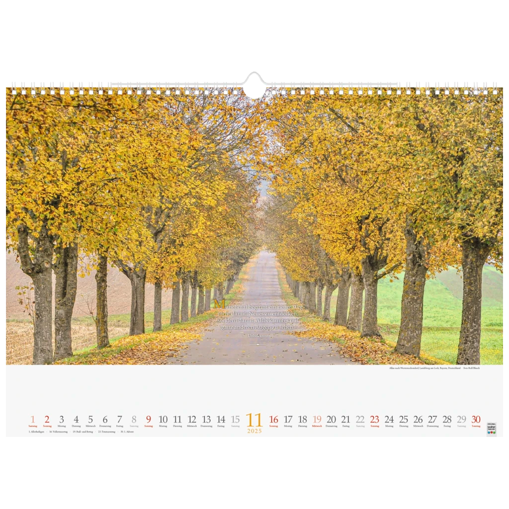 Bildkalender '25 „Wege mit Weitblick“ | 440×310 mm