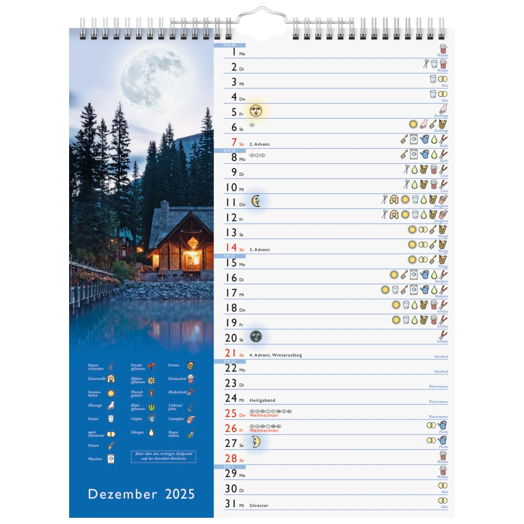 Bildkalender '25 „Mond“ | 245×310 mm