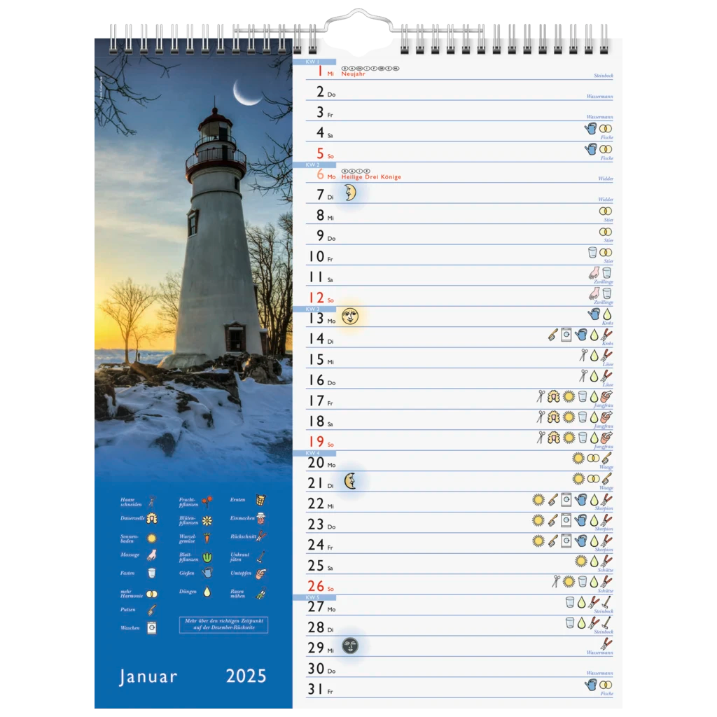 Bildkalender '25 „Mond“ | 245×310 mm