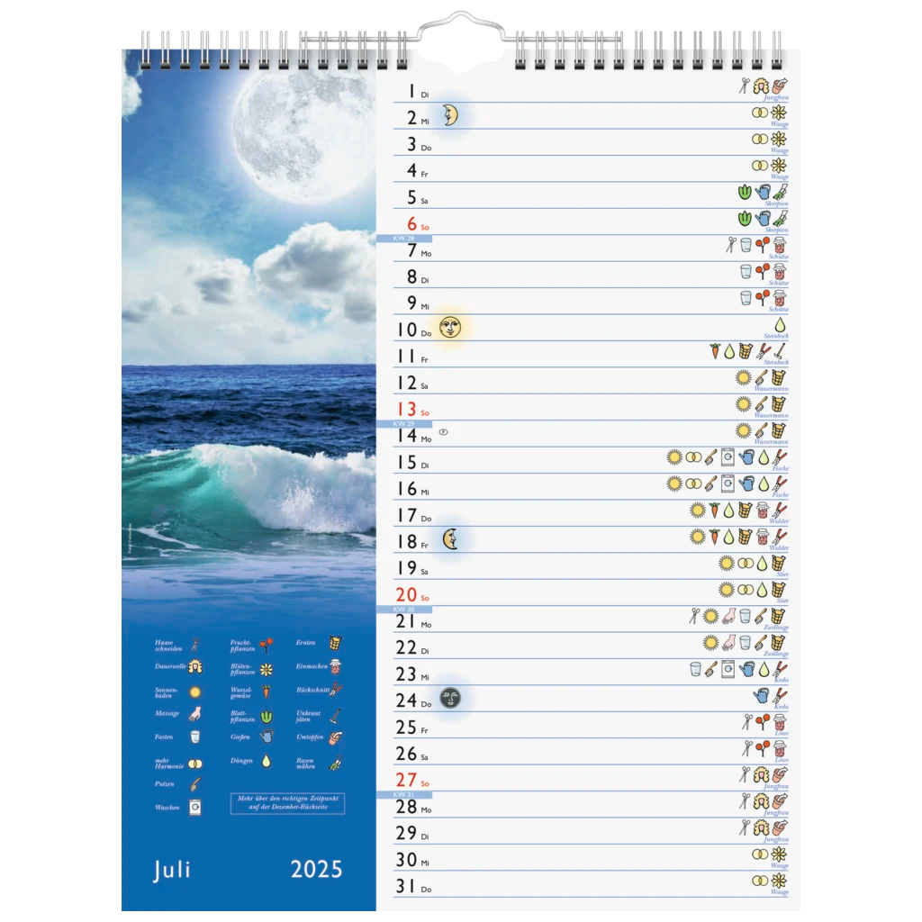 Bildkalender '25 „Mond“ | 245×310 mm