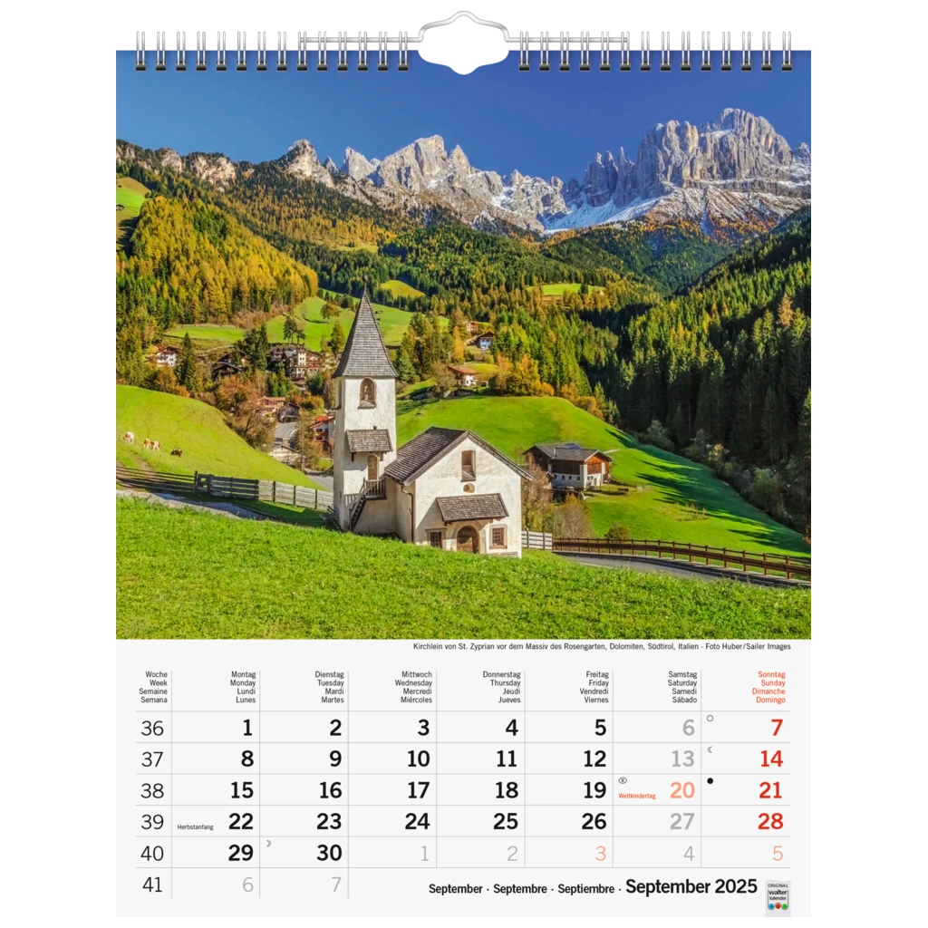 Bildkalender '25 „Sonnentage Alpen“ | 245×310 mm