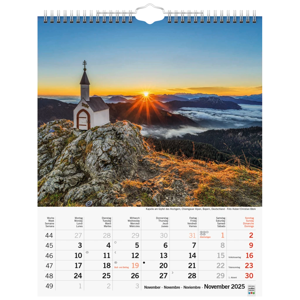 Bildkalender '25 „Sonnentage Alpen“ | 245×310 mm