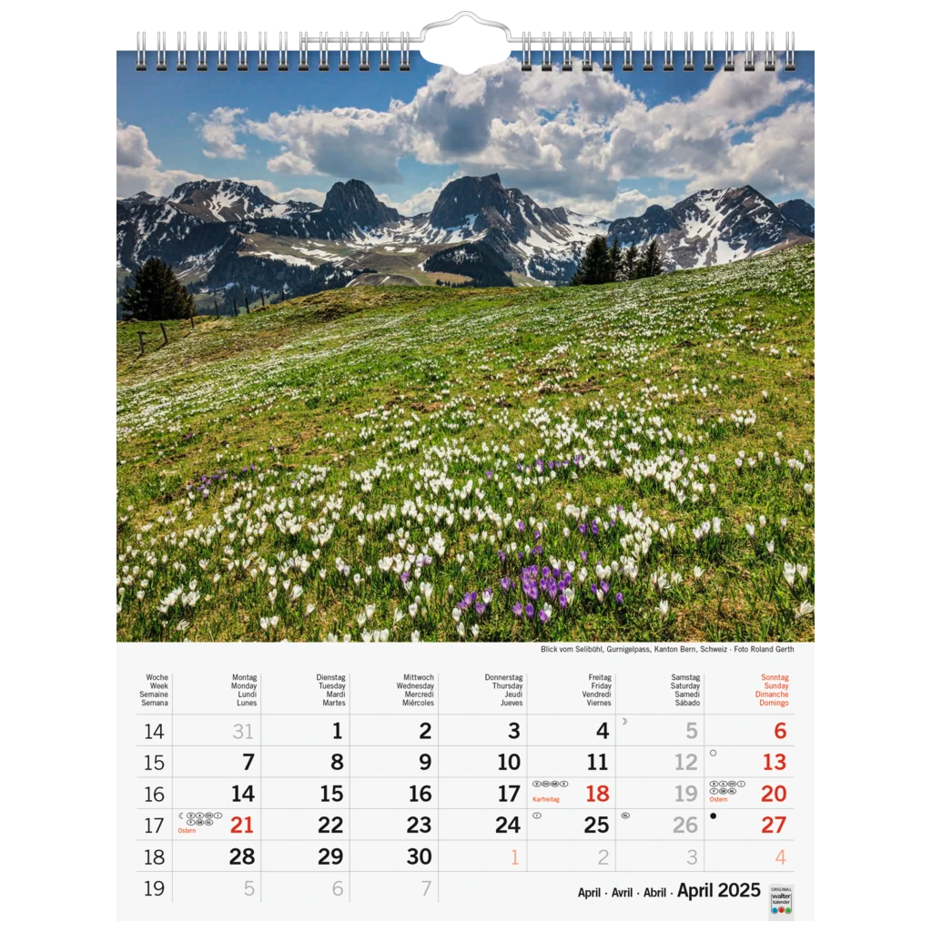 Bildkalender '25 „Sonnentage Alpen“ | 245×310 mm