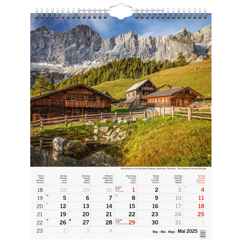 Bildkalender '25 „Sonnentage Alpen“ | 245×310 mm