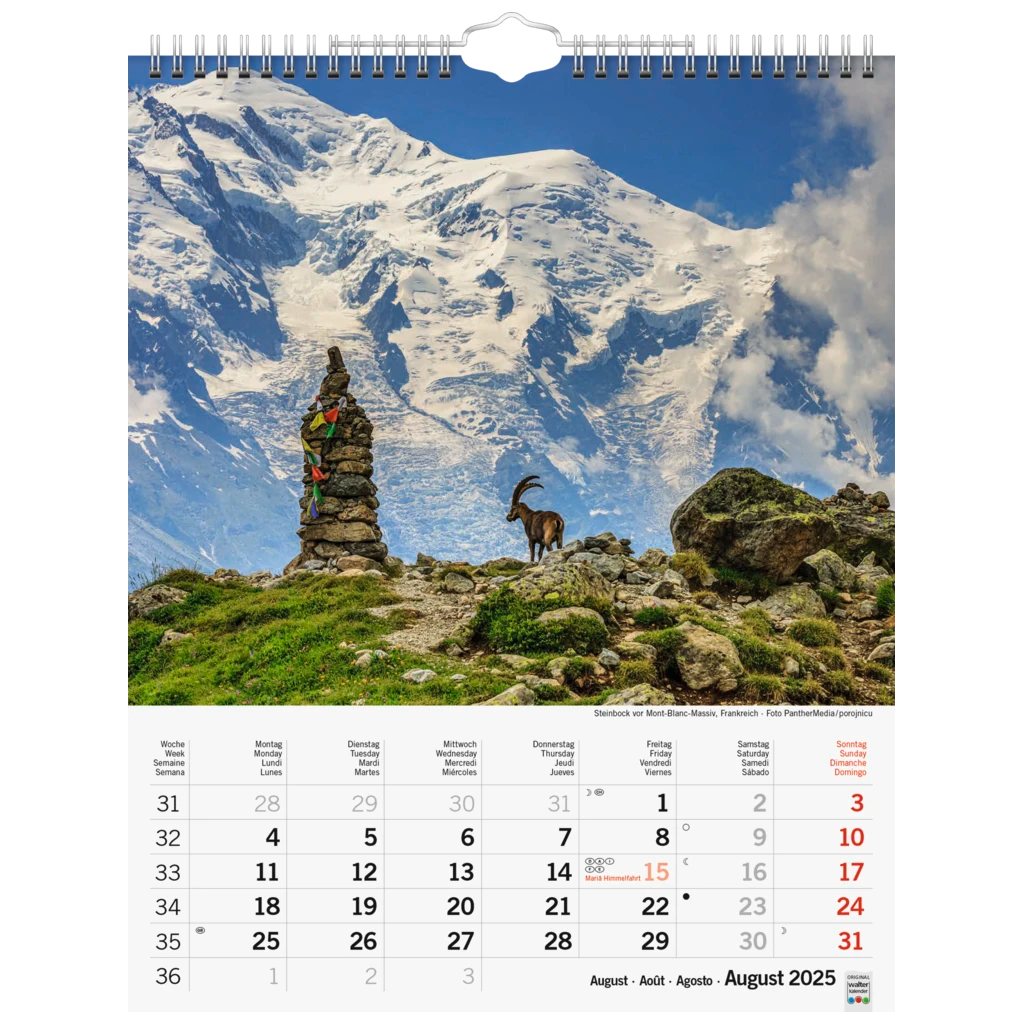 Bildkalender '25 „Sonnentage Alpen“ | 245×310 mm