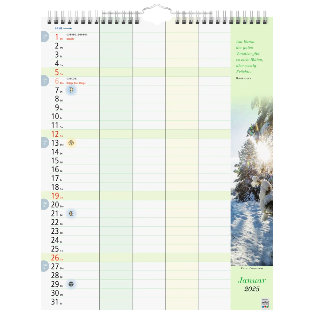 Bildkalender '25 „Familienkalender“ | 245×310 mm