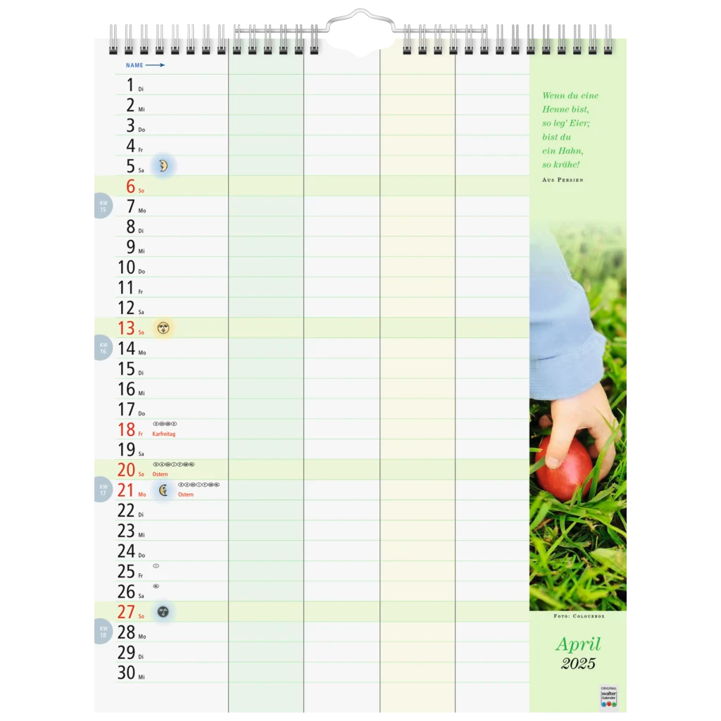 Bildkalender '25 „Familienkalender“ | 245×310 mm