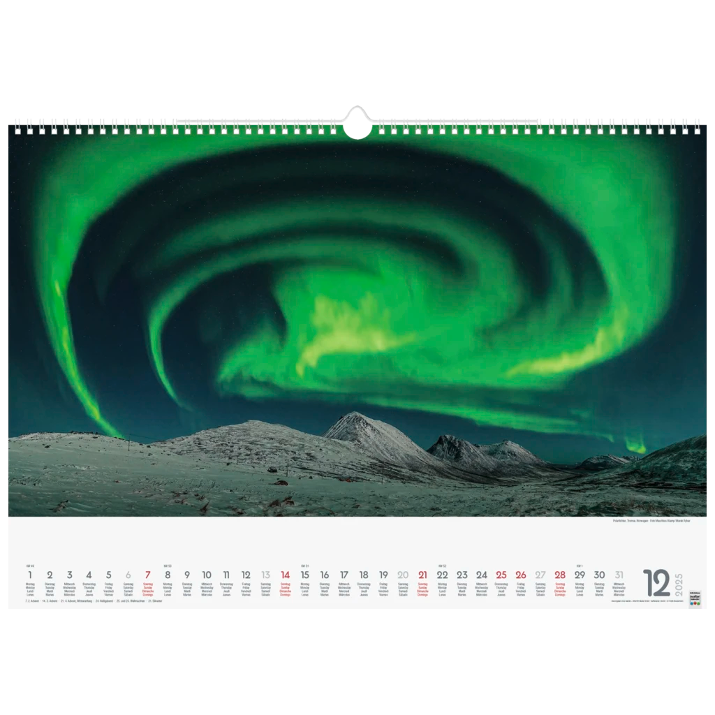 Bildkalender '25 „Wunderwerke der Natur“ | 490×340 mm