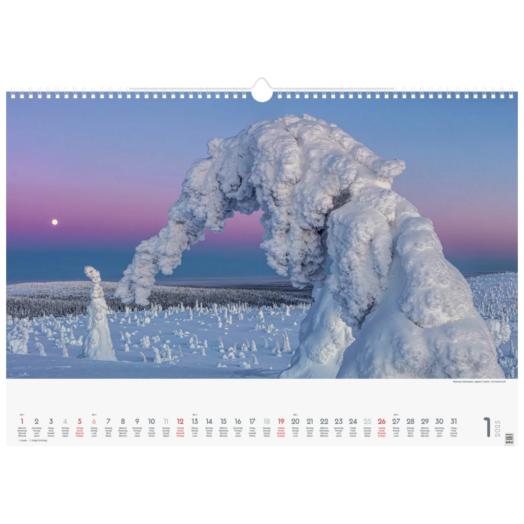 Bildkalender '25 „Wunderwerke der Natur“ | 490×340 mm