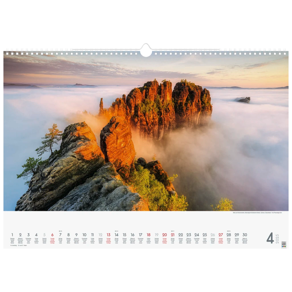 Bildkalender '25 „Wunderwerke der Natur“ | 490×340 mm