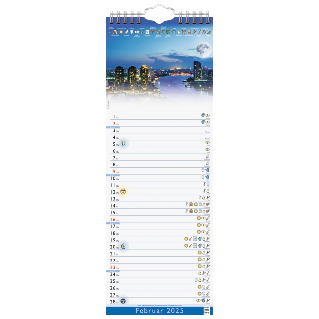 Bildkalender '25 „Mond“ | 155×428 mm