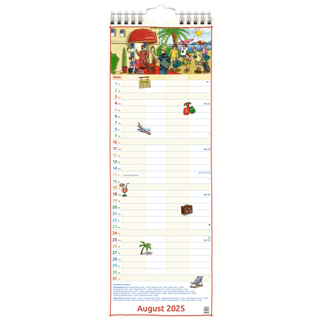 Bildkalender '25 „Familienplaner“ | 155×428 mm