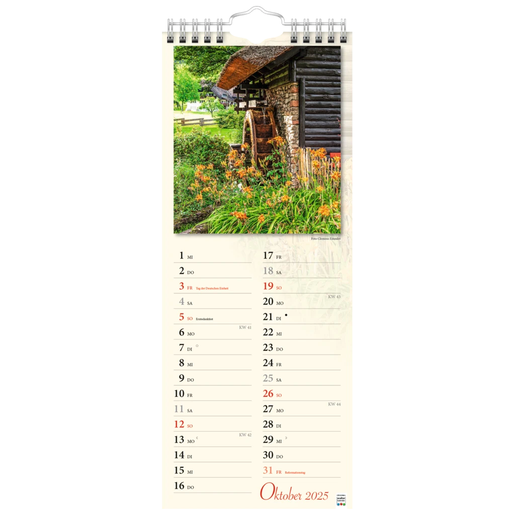 Bildkalender '25 „Verborgene Idylle“ | 155×385 mm