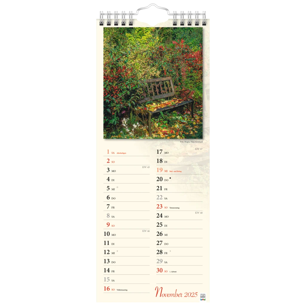 Bildkalender '25 „Verborgene Idylle“ | 155×385 mm