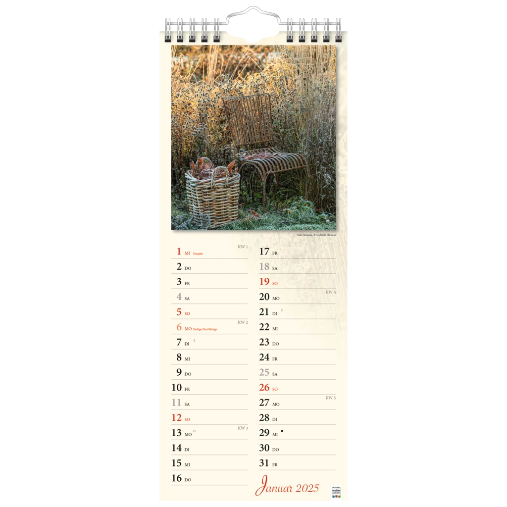 Bildkalender '25 „Verborgene Idylle“ | 155×385 mm