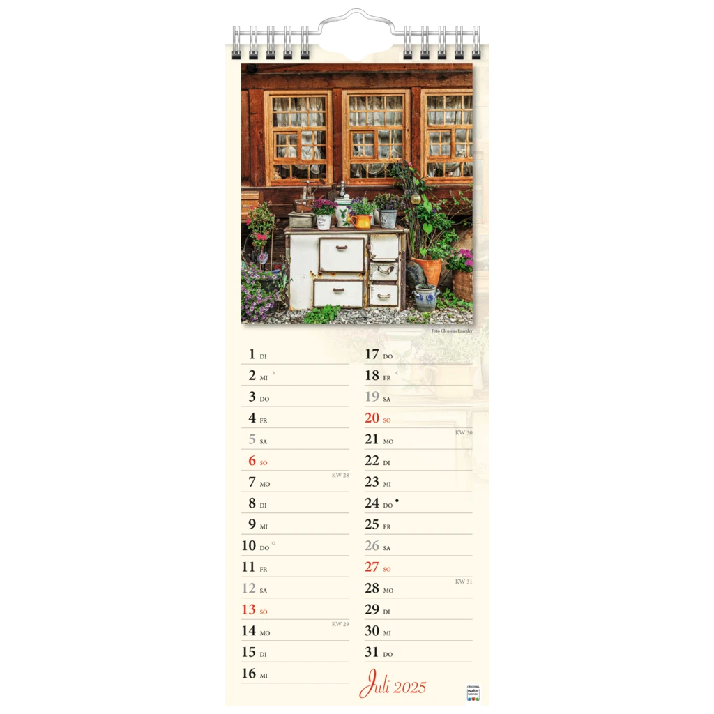 Bildkalender '25 „Verborgene Idylle“ | 155×385 mm