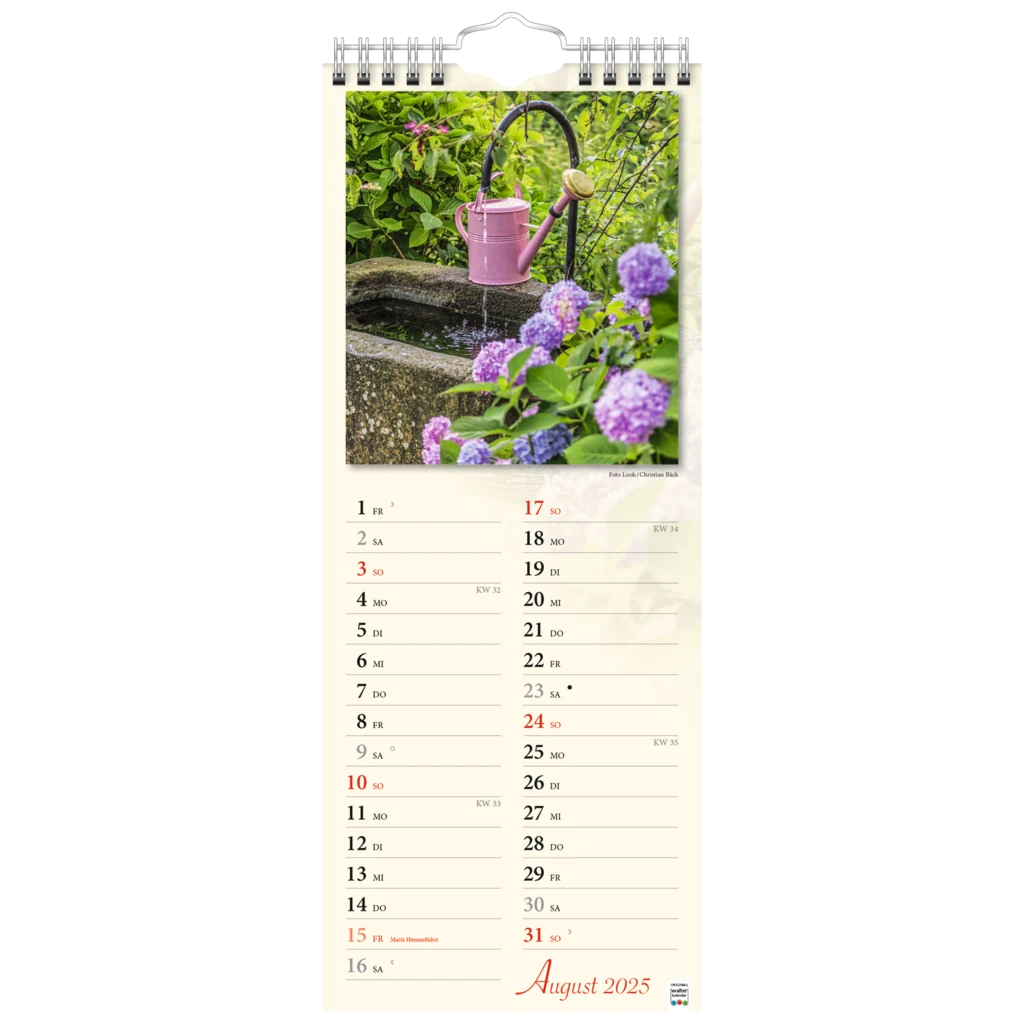 Bildkalender '25 „Verborgene Idylle“ | 155×385 mm