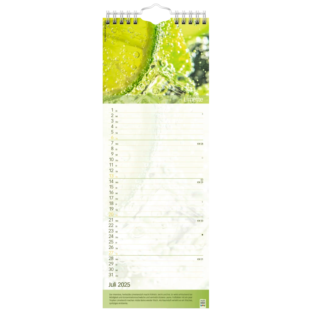 Bildkalender '25 „Erlebnsiwelt der Düfte“ | 155×428 mm