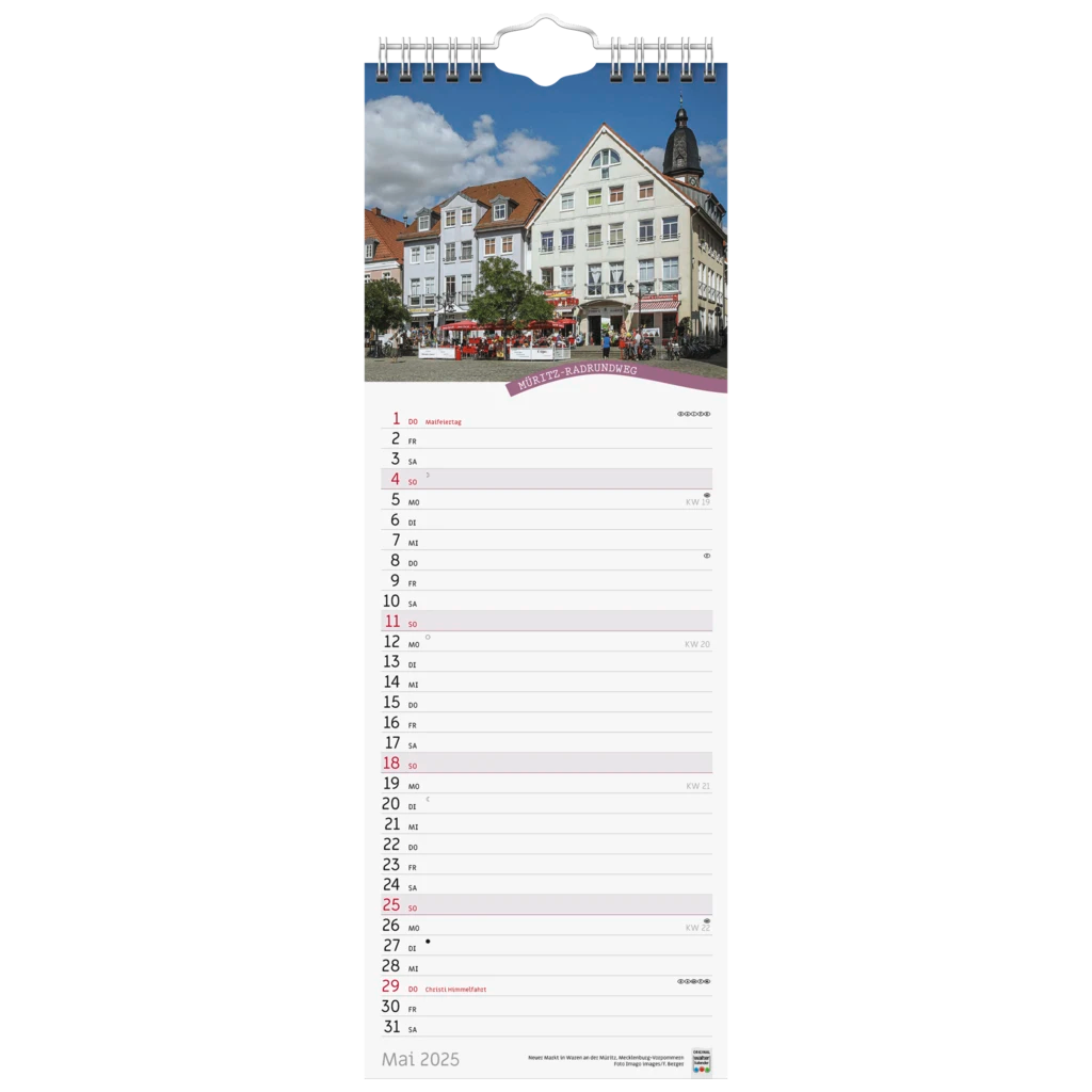 Bildkalender '25 „Rad- und Wanderwege“ | 155×428 mm