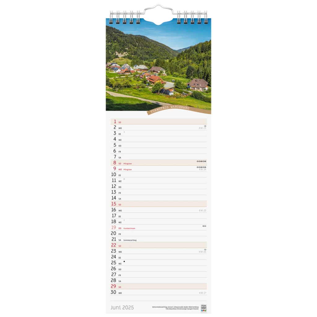 Bildkalender '25 „Rad- und Wanderwege“ | 155×428 mm