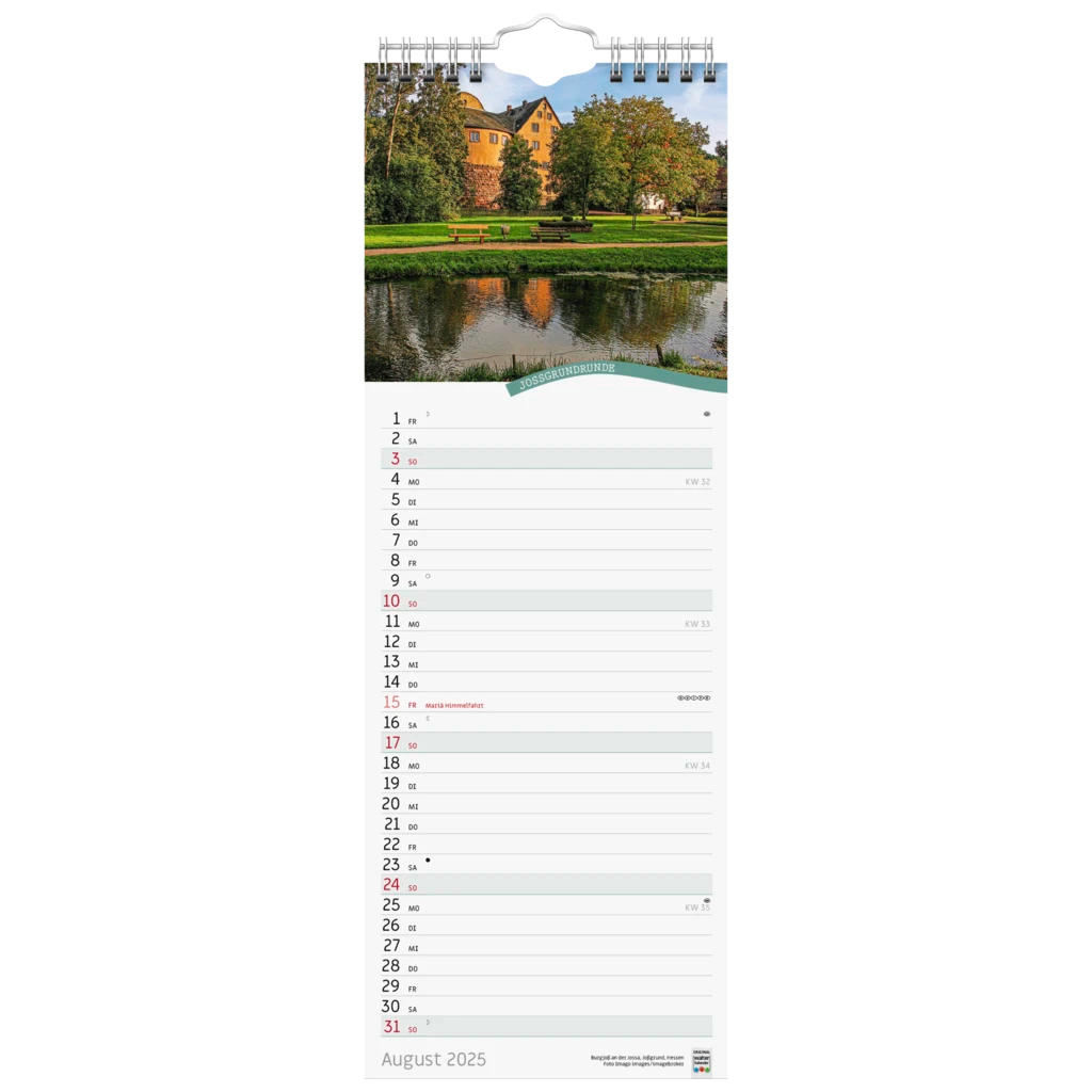 Bildkalender '25 „Rad- und Wanderwege“ | 155×428 mm