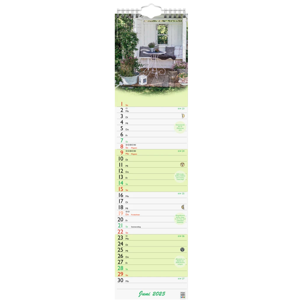 Bildkalender '25 „Günthers Gartenplaner“ | 120×470 mm