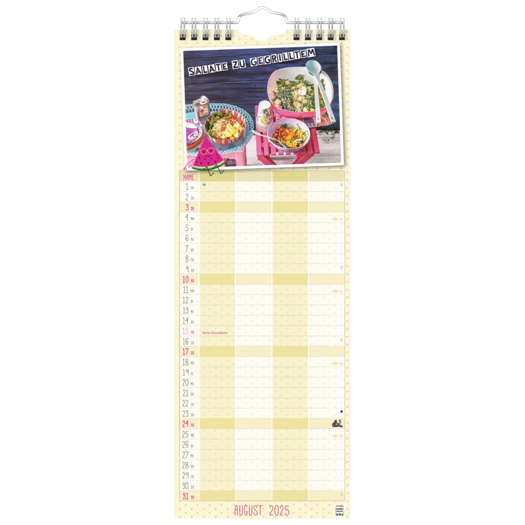 Bildkalender '25 „Familienküche“ | 155×428 mm