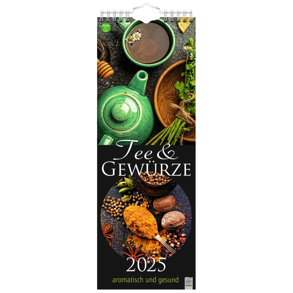 Bildkalender '25 „Tee und Gewürze“ | 155×428 mm