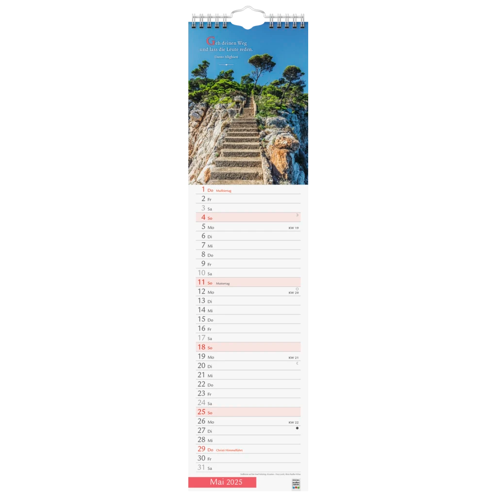 Bildkalender '25 „Wege mit Weitblick“ | 120×470 mm