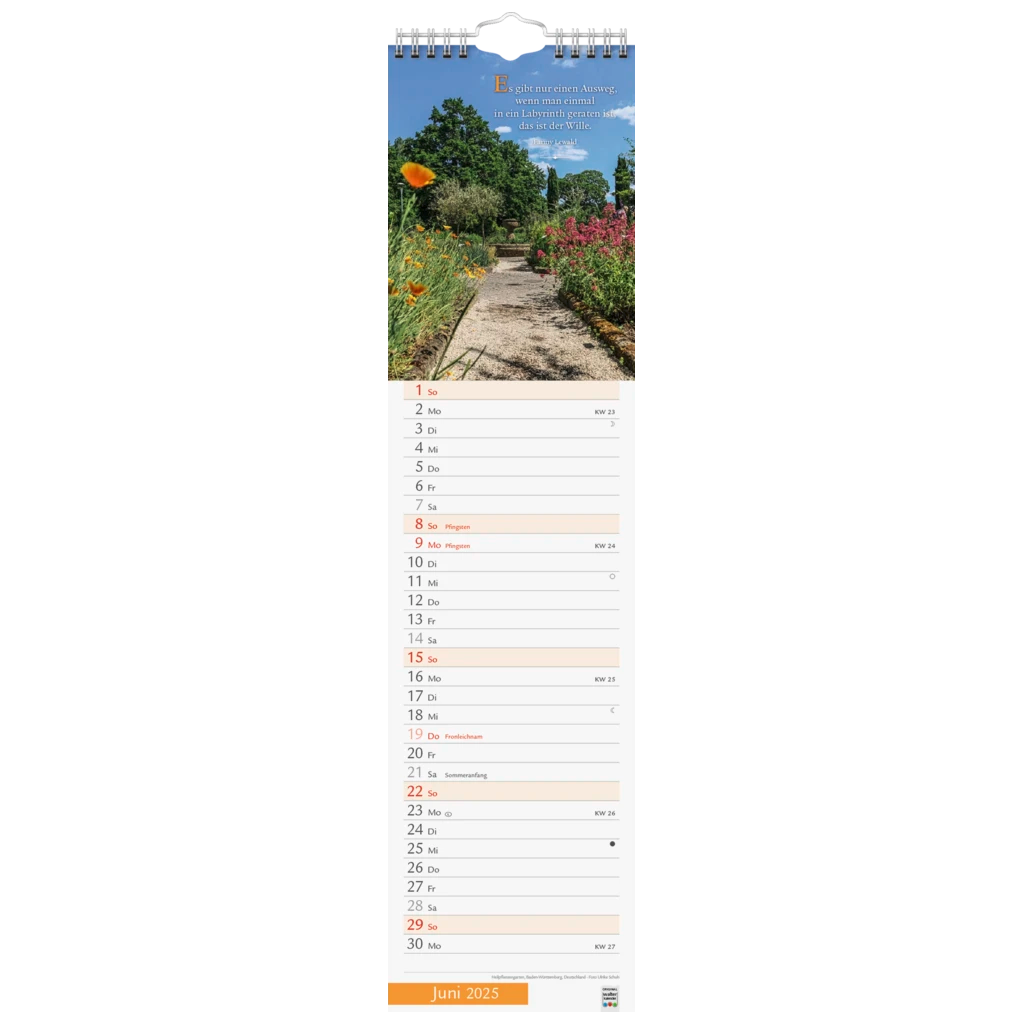 Bildkalender '25 „Wege mit Weitblick“ | 120×470 mm