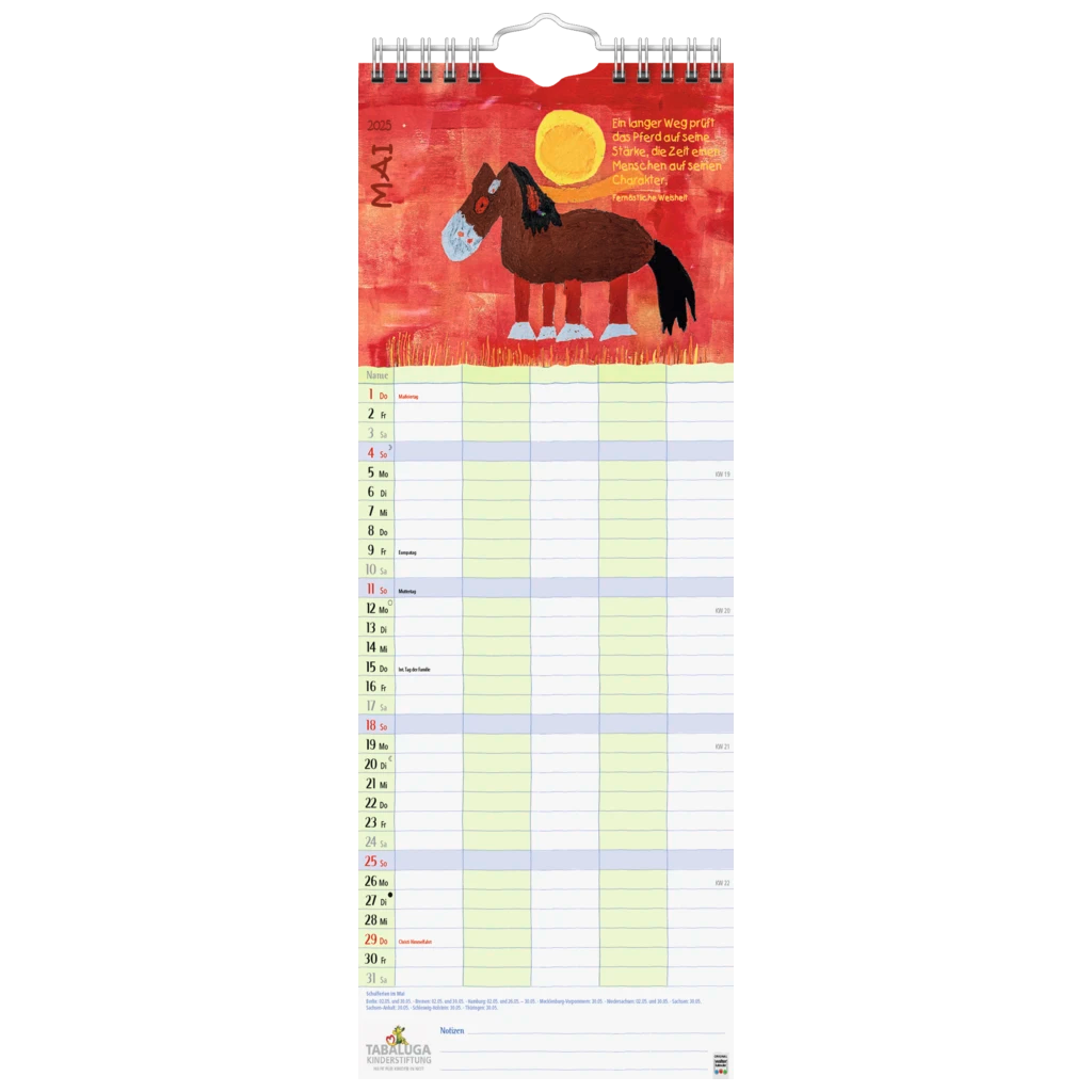 Bildkalender '25 „Herzensbilder“ | 210×465 mm