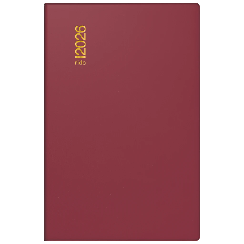 Taschenkalender Mod. partner/Industrie I 2026 | A7, Kunststoff, bordeaux