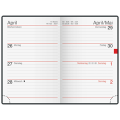 Taschenkalender Mod. partner/Industrie I 2027 | A7, Kunststoff, schwarz