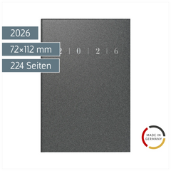 Taschenkalender Mod. partner/Industrie I 2026 | A7, Kunststoff, anthrazit