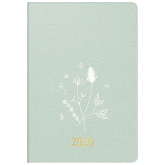 Taschenkalender Mod. partner/Industrie I 2026 „Wild Flowers“ | A7, Textil