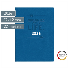 Taschenkalender Mod. partner/Industrie I 2026 „Organize“ | A7, Kunstleder