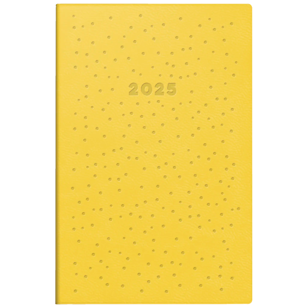 Taschenkalender Mod. partner/Industrie I '25 „Dots“ | A7, Kunstleder