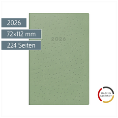 Taschenkalender Mod. partner/Industrie I 2026 „Dots“ | A7, Kunstleder