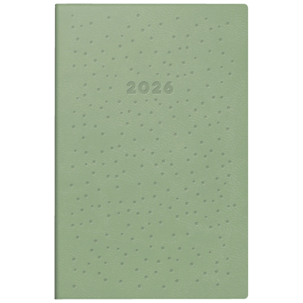 Taschenkalender Mod. partner/Industrie I 2026 „Dots“ | A7, Kunstleder
