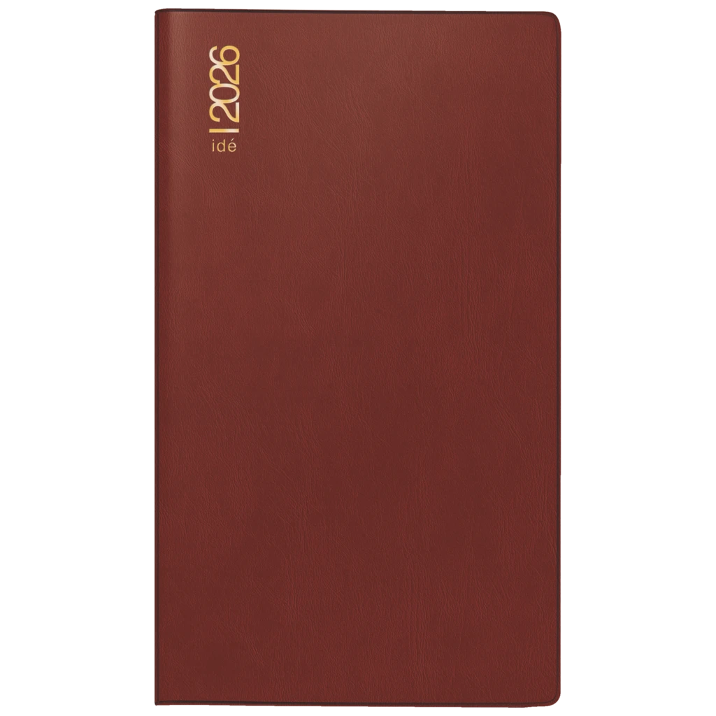 Taschenkalender Mod. TM 15 2026 | A6, Kunststoff, bordeaux