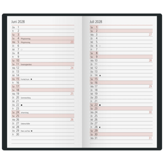 Taschenkalender Mod. TM 15 2027 | A6, Kunststoff, bordeaux