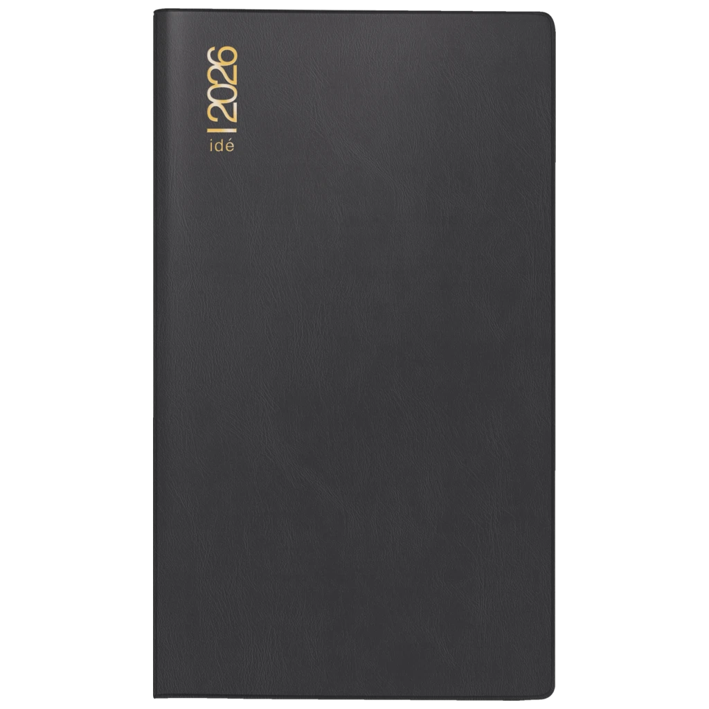 Taschenkalender Mod. TM 15 2026 | A6, Kunststoff, schwarz