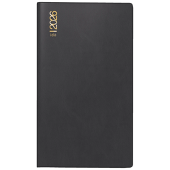 Taschenkalender Mod. TM 15 2026 | A6, Kunststoff, schwarz