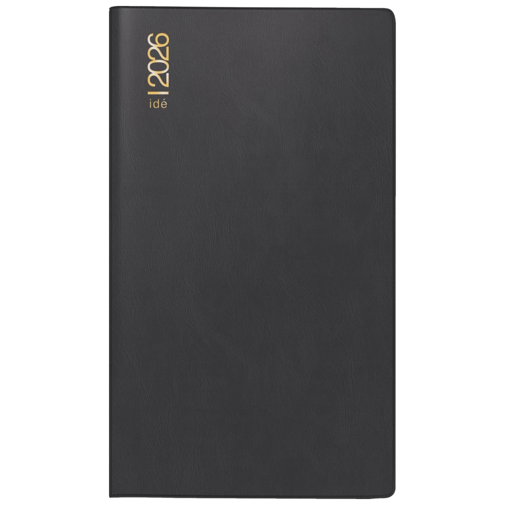 Taschenkalender Mod. TM 15 2026 | A6, Kunststoff, schwarz