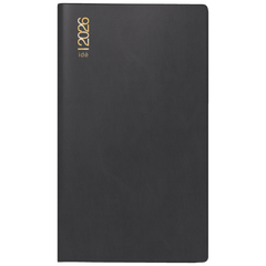 Taschenkalender Mod. TM 15 2026 | A6, Kunststoff, schwarz