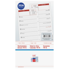 Wochen-Ersatzkalendarium Mod. TM 15 2026 | 87×153 mm