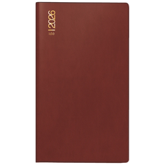 Taschenkalender Mod. TM 17/contacter 2026 | A6 quer, Kunststoff, bordeaux