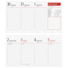 Wochen-Ersatzkalendarium TM 17/contacter 2026 | 153×87 mm