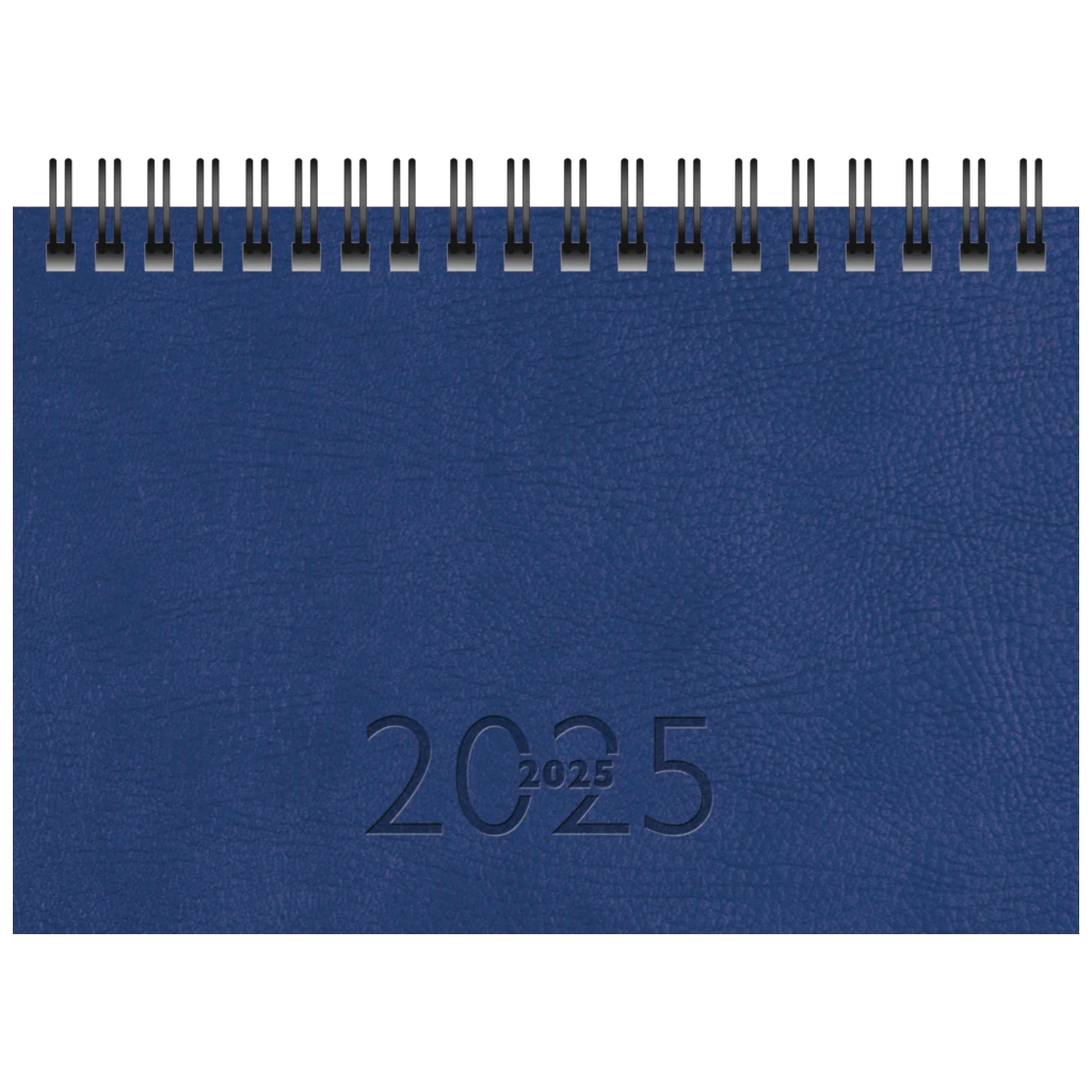 Taschenkalender Mod. TM 17/contacter '25 | A6 quer, Kunstleder, blau